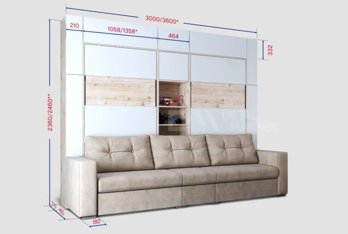 Шкаф-кровать трансформер "Twin"
